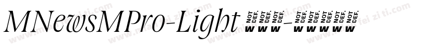 MNewsMPro-Light 作者祓字体转换